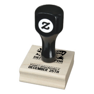 North Pole SANTA Delivery Name Rubber Stamp