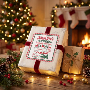 North Pole Santa express delivery played Square Sticker
