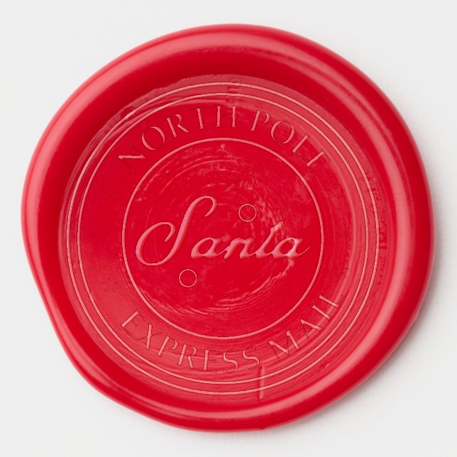 NORTH POLE SANTA EXPRESS SEAL WAX SEAL STICKER (Front)
