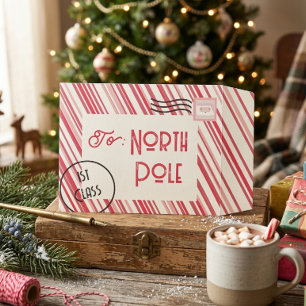 North Pole Santa Letter Kids Christmas  Envelope Mailers