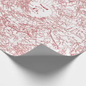 North Pole Santa Map Wrapping Paper (Corner)