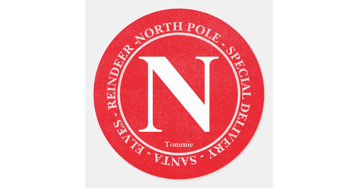 Christmas Mail From Santa North Pole Delivery Rectangular Sticker, Zazzle