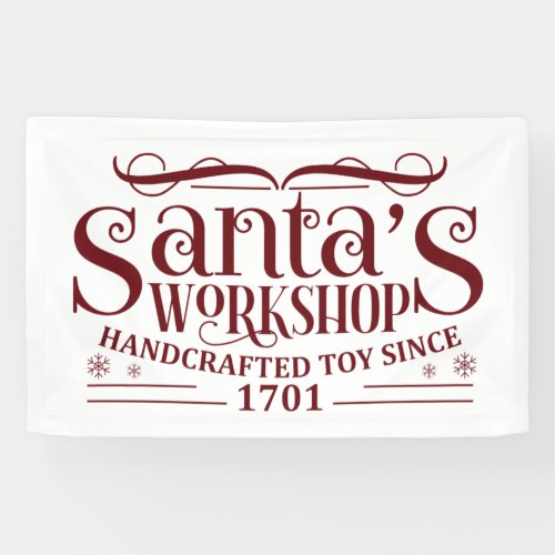 North Pole Santas workshop Christmas  Banner