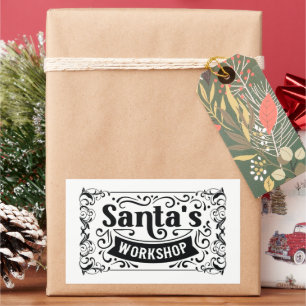 North Pole Santa's workshop  Rectangular Sticker