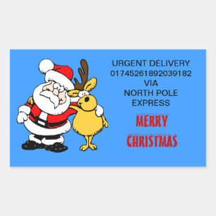 North Pole Shipping Label Sticker