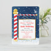 North Pole Sign Christmas Event Party Invitation | Zazzle