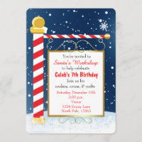 North Pole Sign Christmas Event Party Invitation