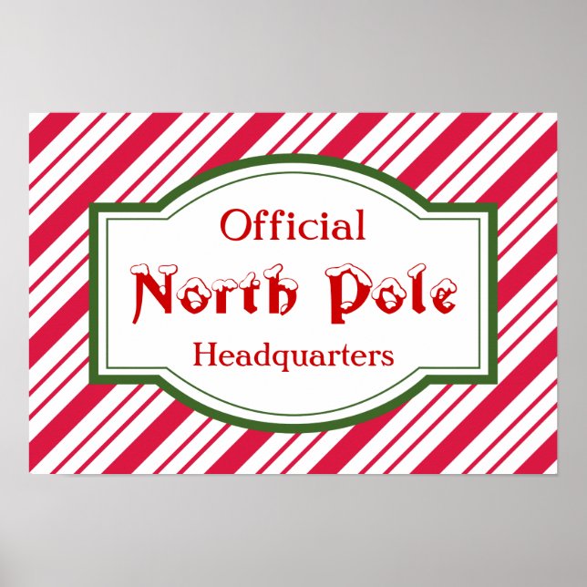 North Pole Sign Poster (Front)