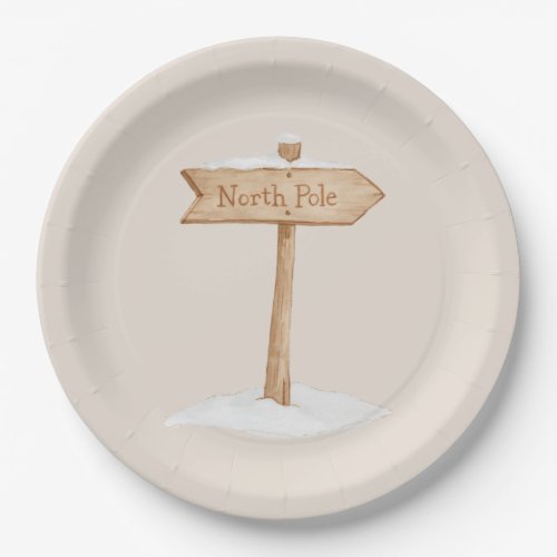 North Pole Snow Christmas Paper Plates