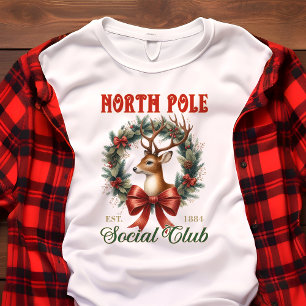 North Pole Social Club Vintage Christmas Tri-Blend Shirt