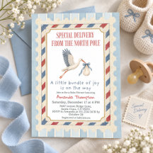 North Pole Special Delivery Boy Baby Shower