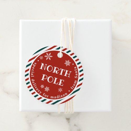 North Pole Special Delivery Christmas Gift Tags