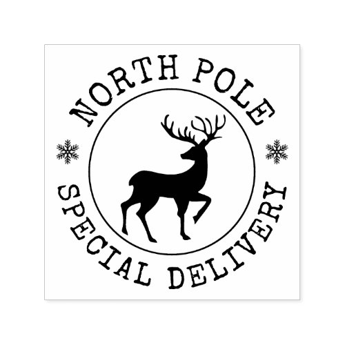 North Pole Special Delivery Christmas Holiday Self_inking Stamp