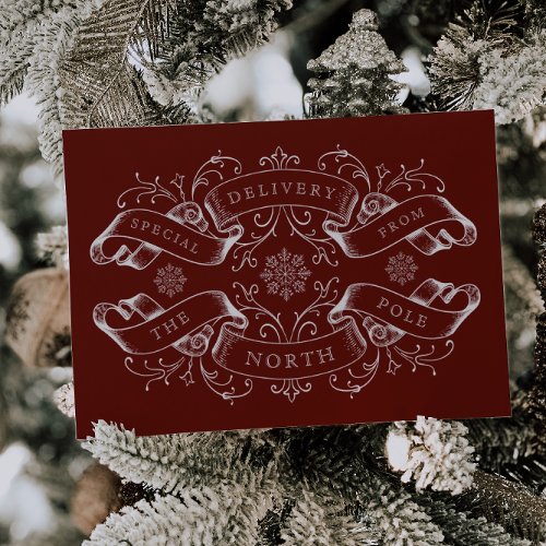 North Pole Special Delivery Santa Letter Christmas Envelope