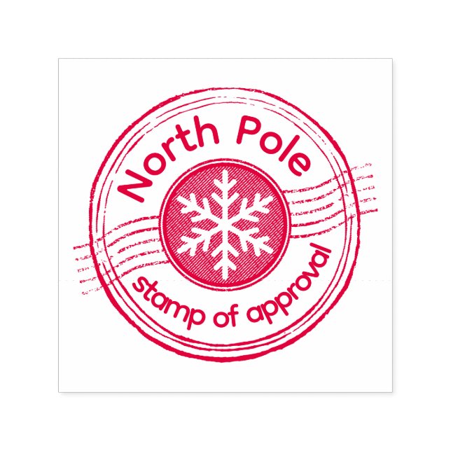 North Pole Stamp of Approval | Wood Art Stamp (Design)