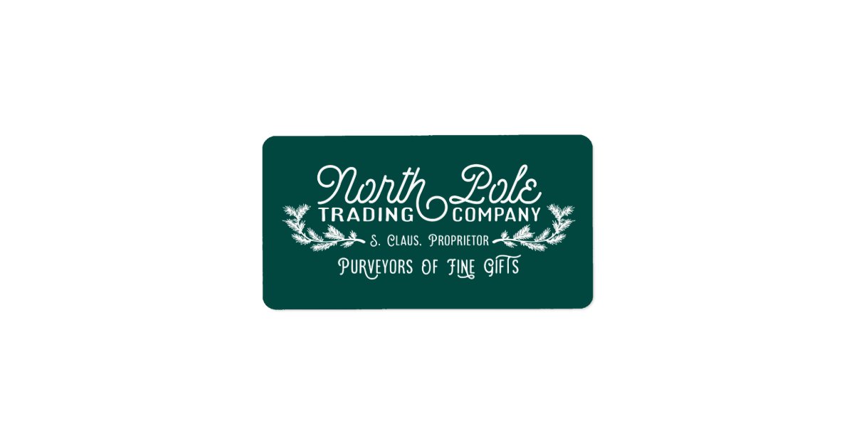 North Pole Trading Company | Christmas Labels | Zazzle.com