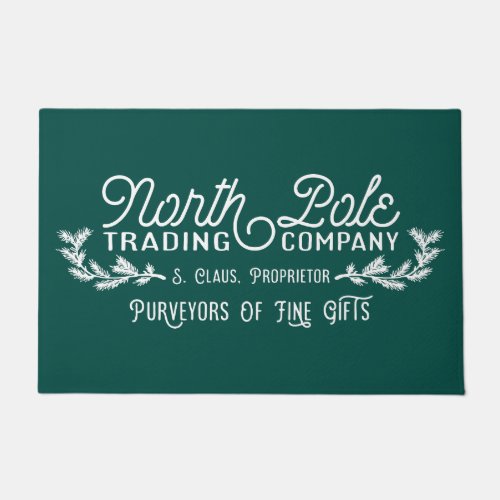North Pole Trading Company Vintage Christmas Doormat