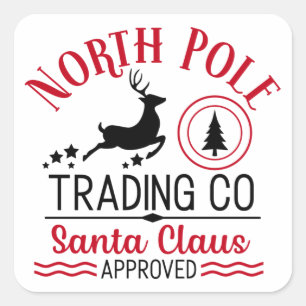 North Pole Trading Square Sticker
