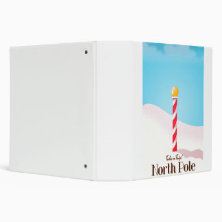 North Pole travel poster 3 Ring Binder