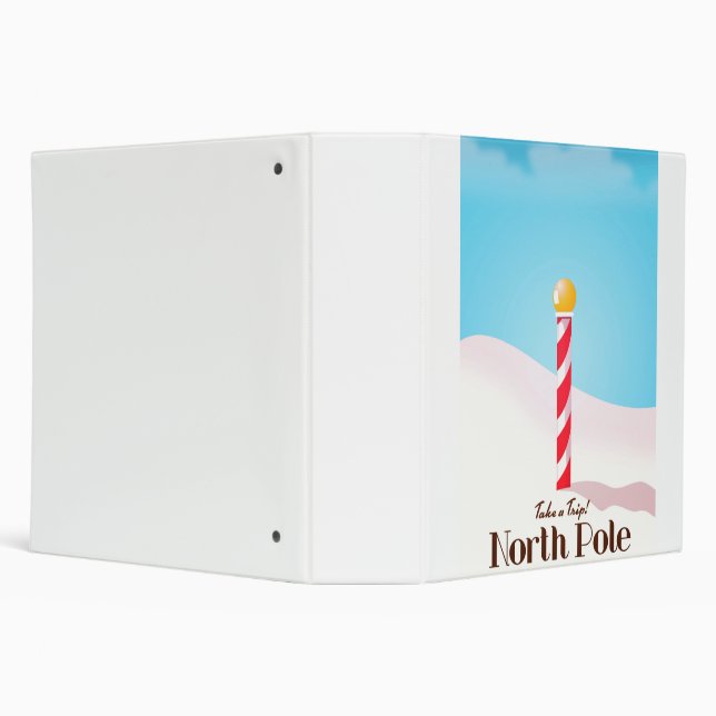 North Pole travel poster 3 Ring Binder (Background)