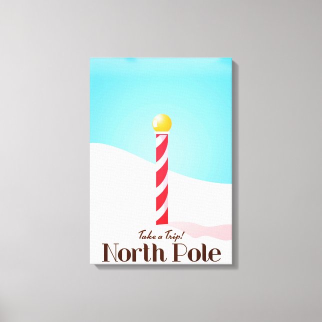 North Pole travel poster Canvas Print (Front)