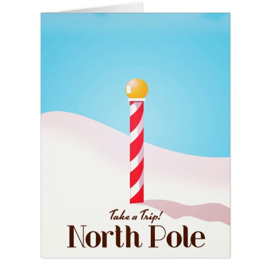 North Pole travel poster Cards (Front)