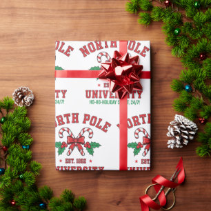 North Pole University Holiday Christmas Wrapping Paper