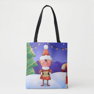 North Pole Wishes Elf Tote Bag