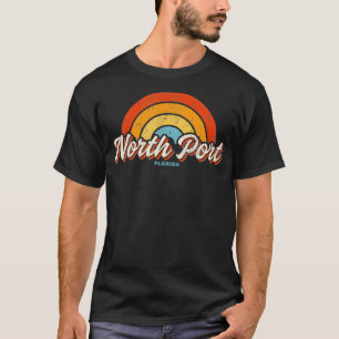 North Port Florida FL Vintage Rainbow Retro 70s T-Shirt