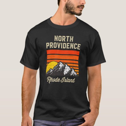 North Providence Rhode Island Retro Vintage City S T_Shirt