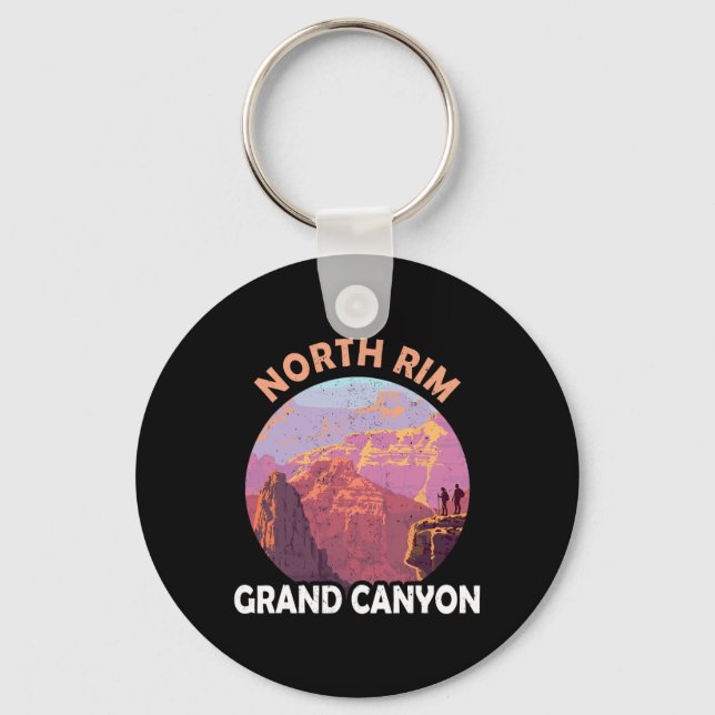 North Rim Grand Canyon I Hiked The Grand Canyon Ou Keychain (Front)