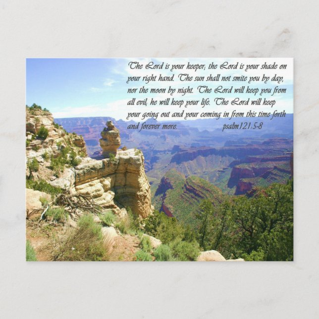 North Rim Grand Canyon Photo with Bible Verse Postcard (Front)