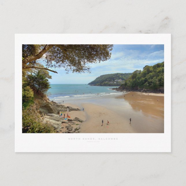 North Sands, Salcombe Postcard (Front)