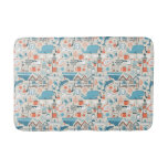 North Sea Cute Doodle Pattern Bath Mat