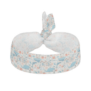 North Sea Cute Doodle Pattern Elastic Hair Tie