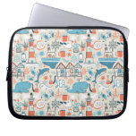North Sea Cute Doodle Pattern Laptop Sleeve