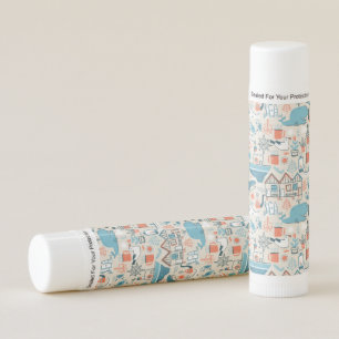 North Sea Cute Doodle Pattern Lip Balm