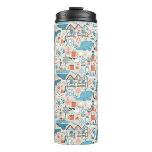 North Sea Cute Doodle Pattern Thermal Tumbler