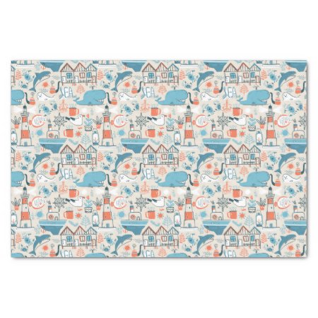 North Sea Cute Doodle Pattern Tissue Paper