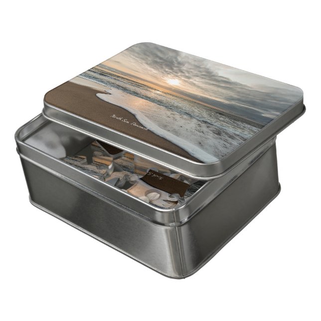 North Sea scenic sunset landscape Jigsaw Puzzle (Lid Open)