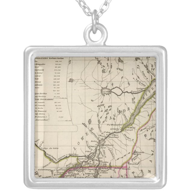 North section United States Silver Plated Necklace (Front)