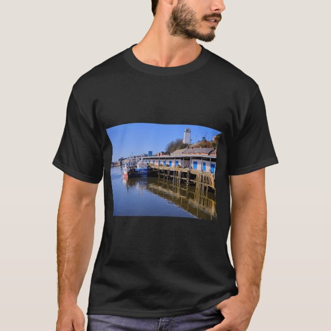 North Shields Fish Quay Reflections T-Shirt (Front)