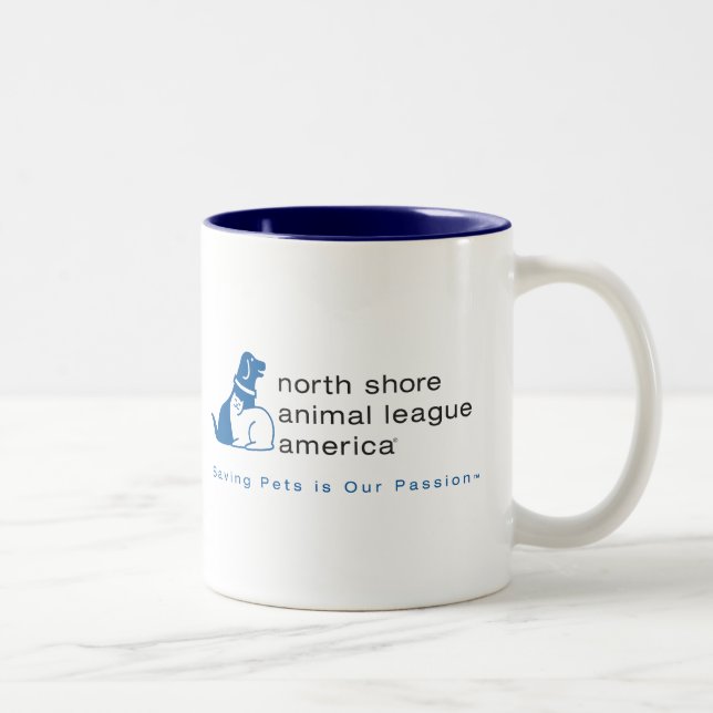 North Shore Animal League Branded Two-Tone Coffee Mug (Right)