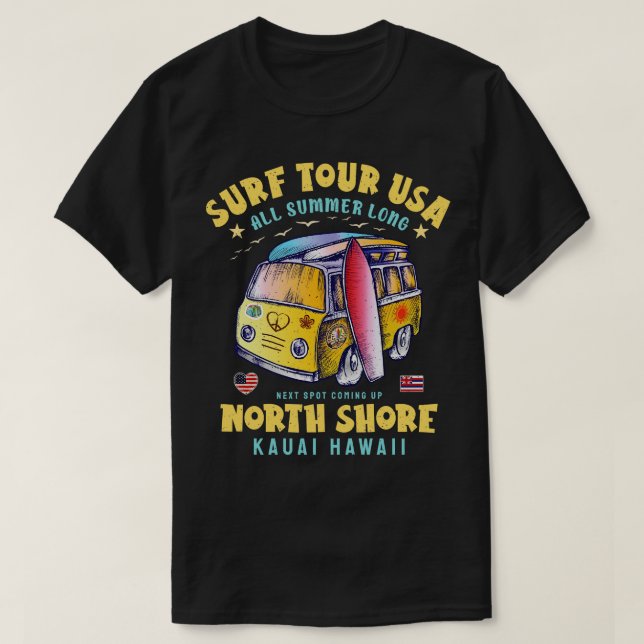 North Shore Kauai Hawaii T-Shirt (Design Front)
