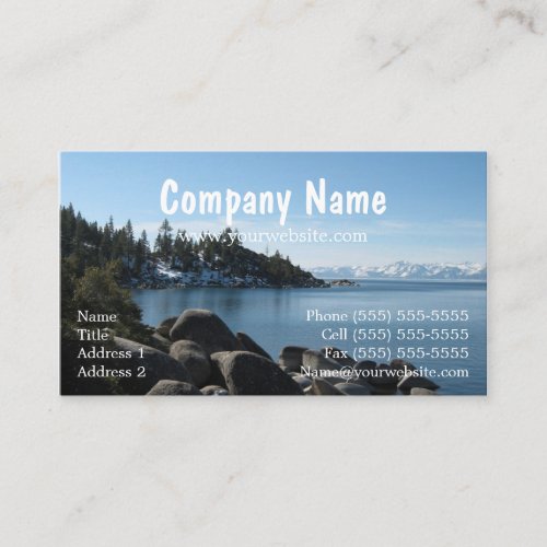 North Shore Lake Tahoe Incline Village Nevada Business Card