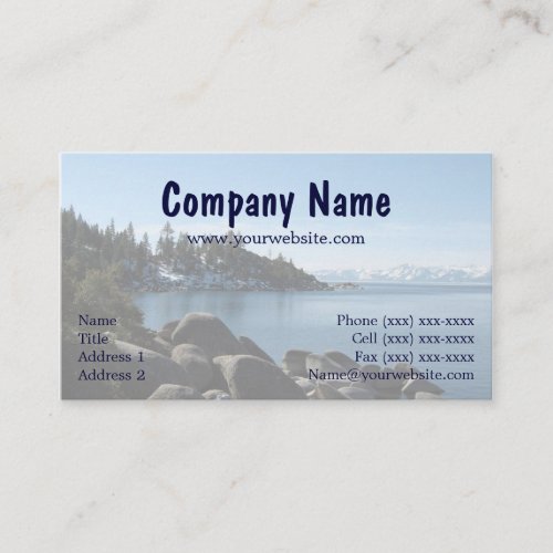 North Shore Lake Tahoe Incline Village Nevada Business Card