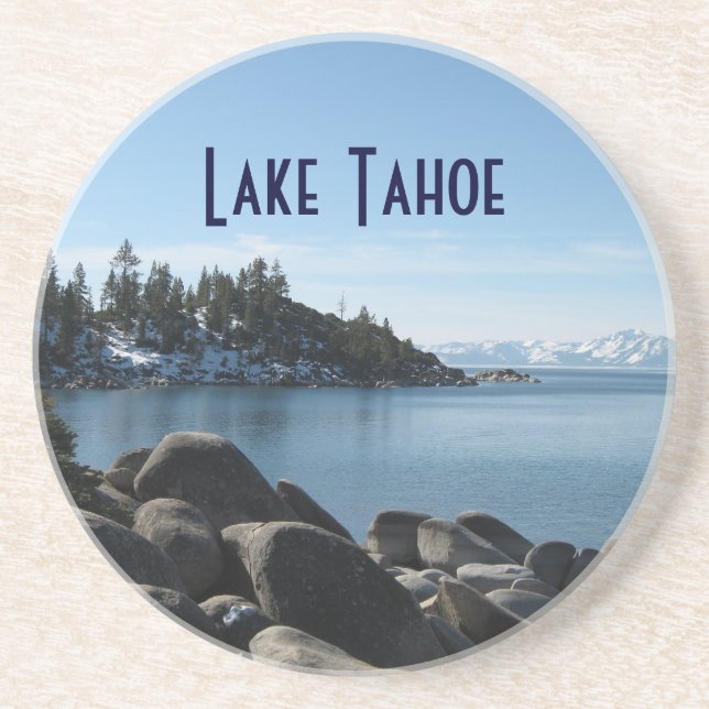 North Shore Lake Tahoe, Incline Village, Nevada Sandstone Coaster (Front)