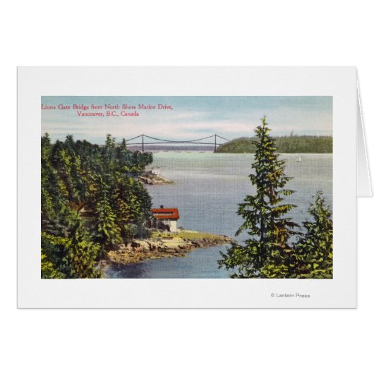 North Shore Marine Drive View of Lions Gate Cards (Front Horizontal)