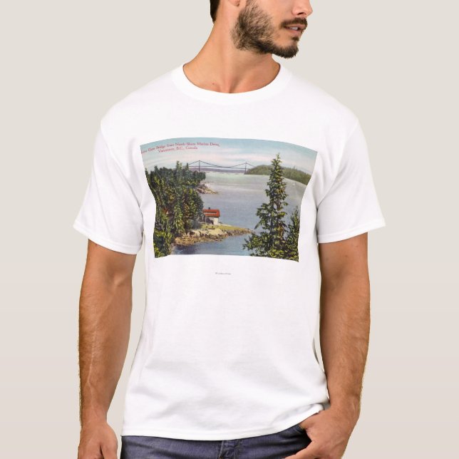 North Shore Marine Drive View of Lions Gate T-Shirt (Front)