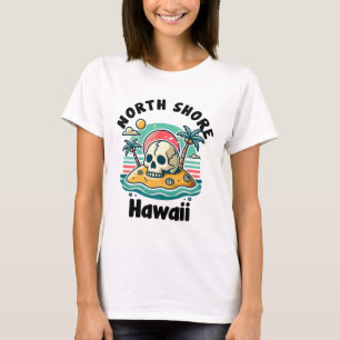 North Shore Oahu Hawaii Souvenir Surfing Hawaiian  T-Shirt